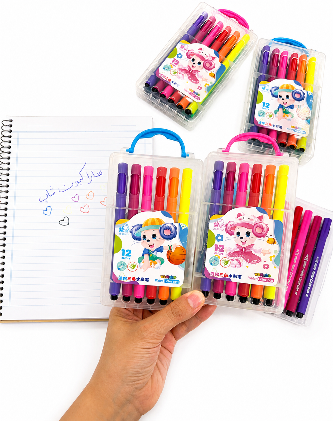 ماژیک رنگ آمیزی ۱۲ رنگ water color pen