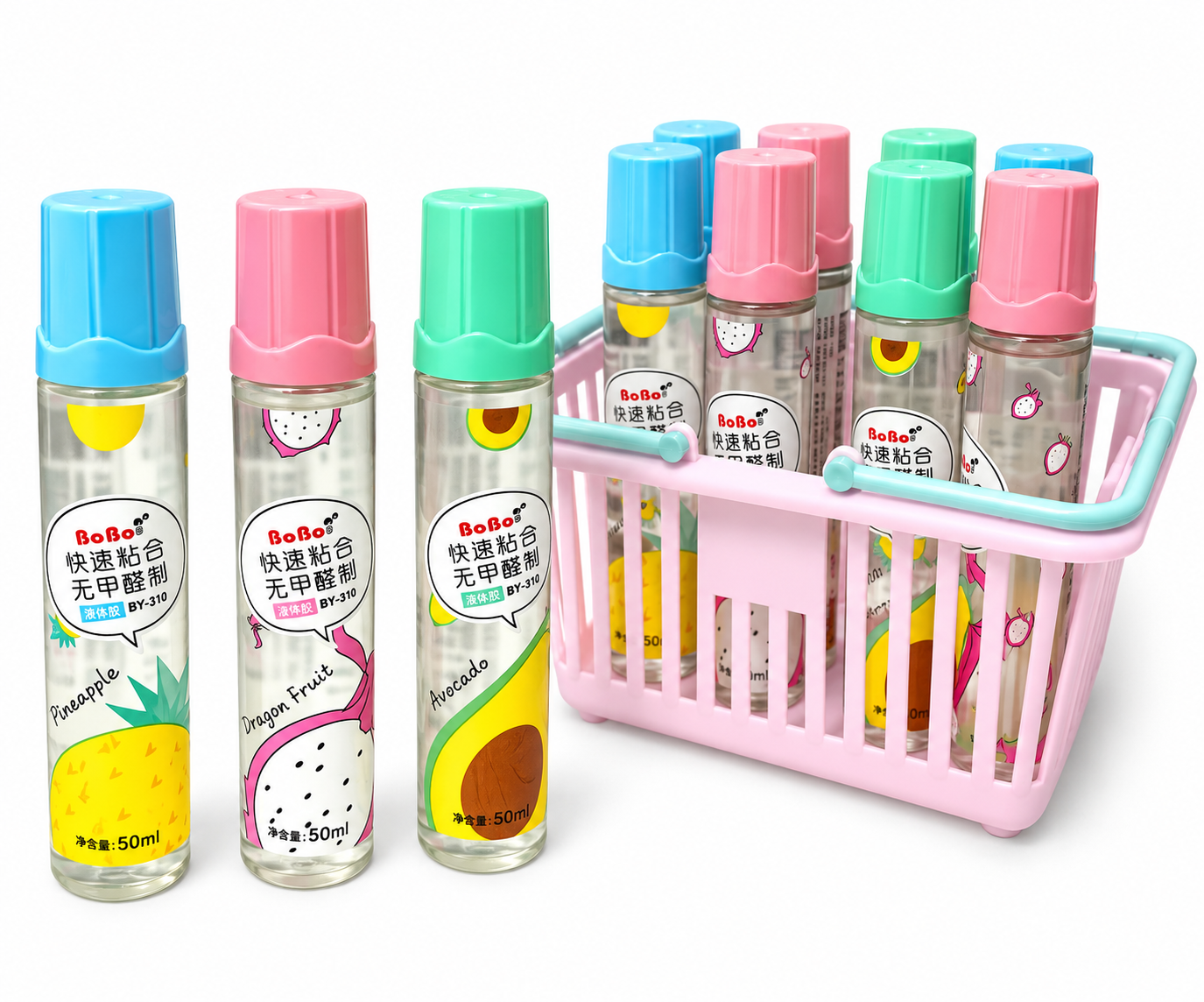 چسب مایع درب پاستیلی عطری برند BOBO